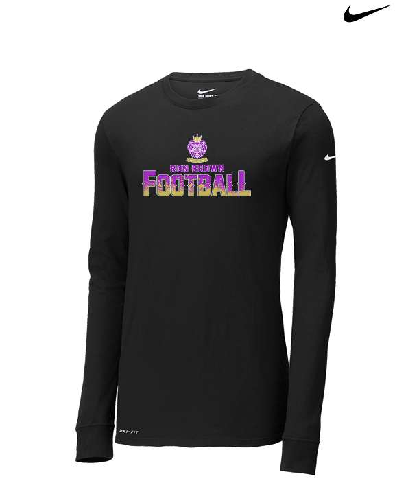 Ron Brown HS Football Splatter - Mens Nike Longsleeve