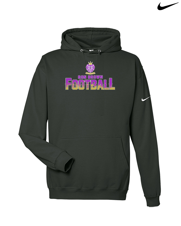 Ron Brown HS Football Splatter - Nike Club Fleece Hoodie