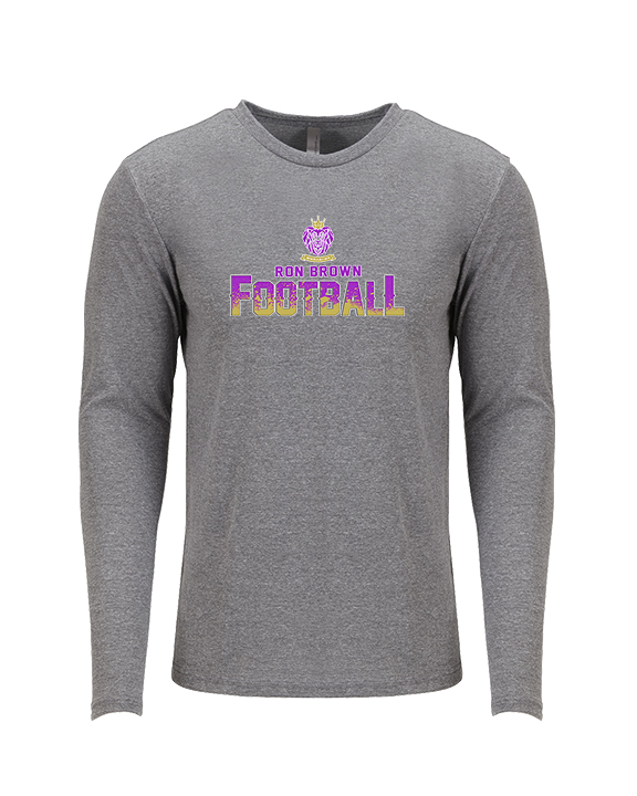 Ron Brown HS Football Splatter - Tri-Blend Long Sleeve