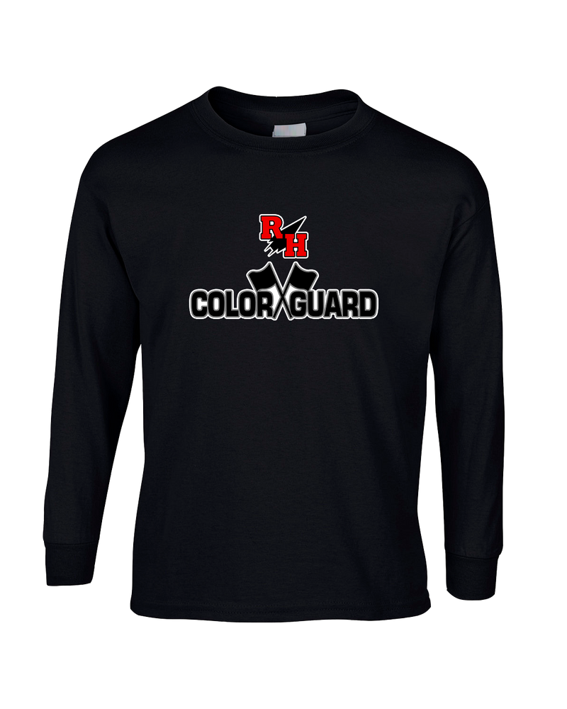 Rose Hill HS Color Guard Logo - Mens Basic Cotton Long Sleeve