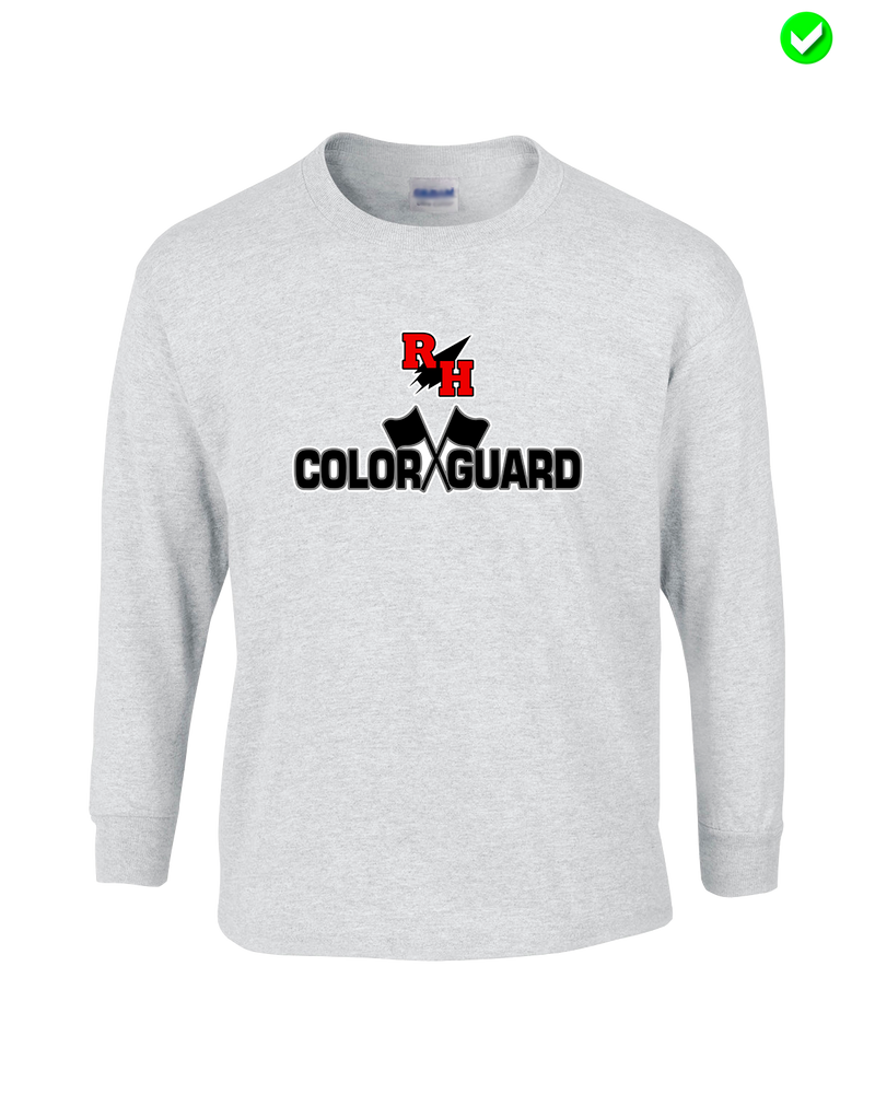 Rose Hill HS Color Guard Logo - Mens Basic Cotton Long Sleeve