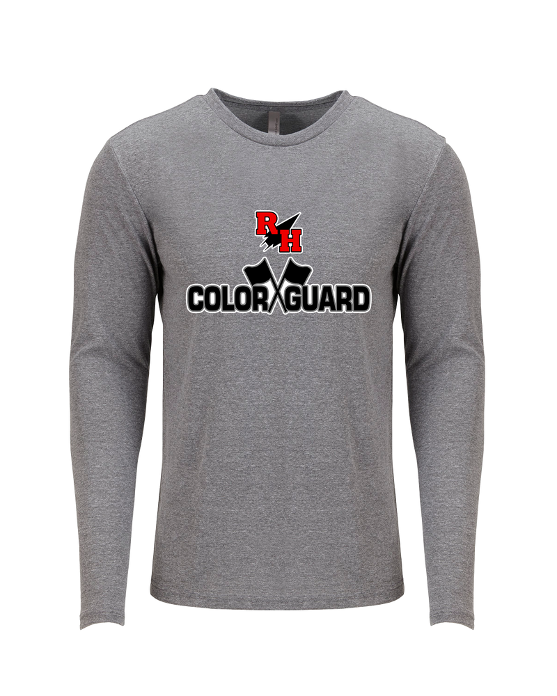 Rose Hill HS Color Guard Logo - Tri Blend Long Sleeve