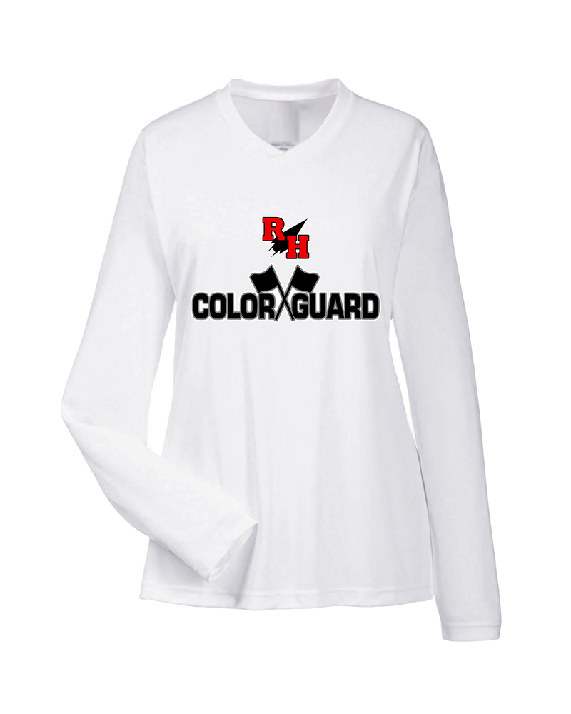 Rose Hill HS Color Guard Logo - Womens Performance Long Sleeve