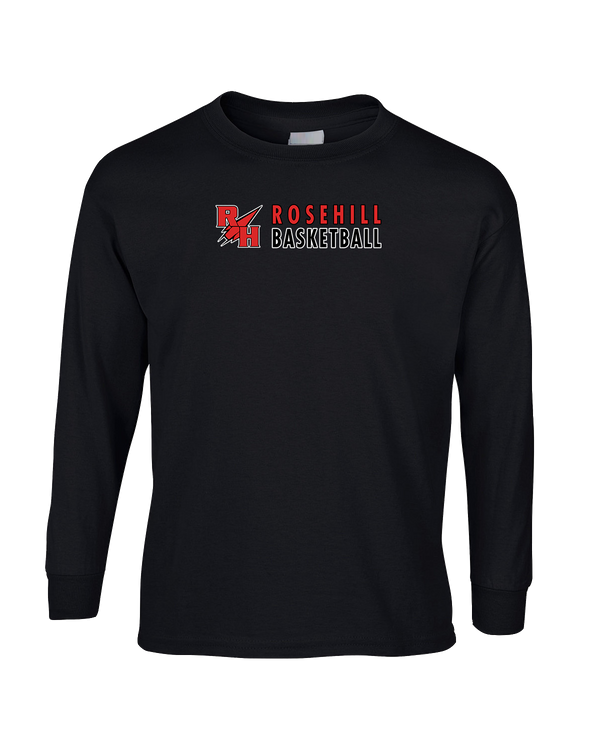 Rose Hill HS Basketball Basic - Mens Cotton Long Sleeve