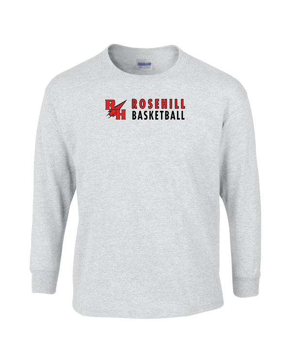 Rose Hill HS Basketball Basic - Mens Cotton Long Sleeve