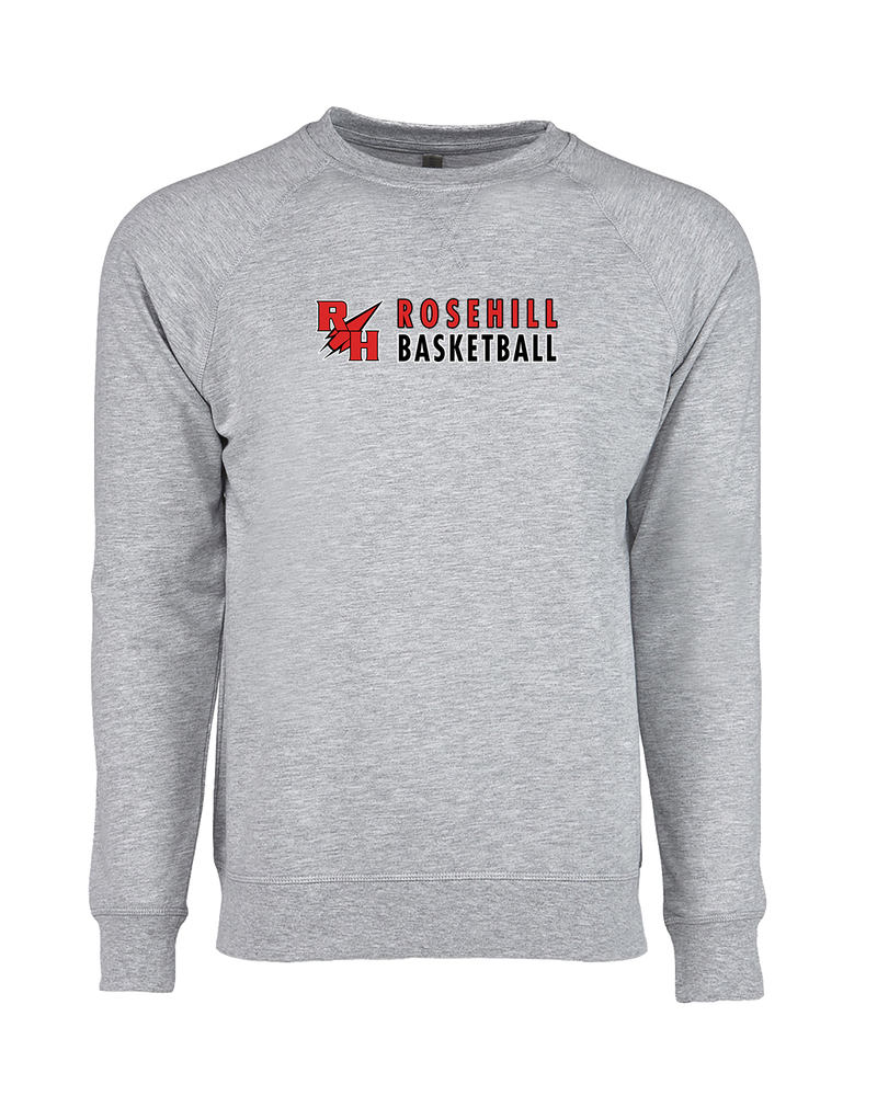 Rose Hill HS Basketball Basic - Crewneck Sweatshirt