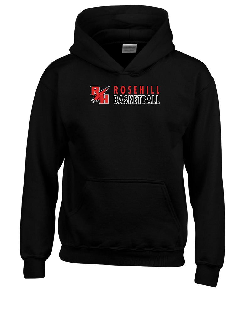 Rose Hill HS Basketball Basic - Cotton Hoodie