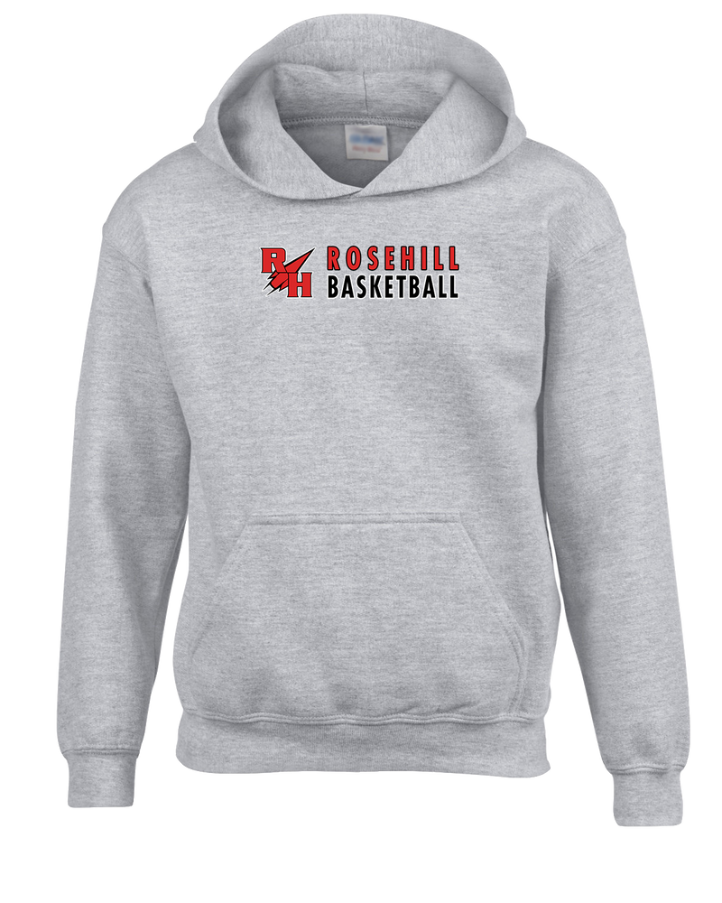 Rose Hill HS Basketball Basic - Cotton Hoodie