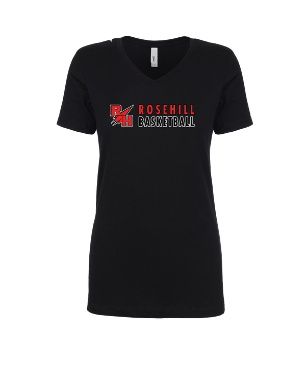 Rose Hill HS Basketball Basic - Womens V-Neck