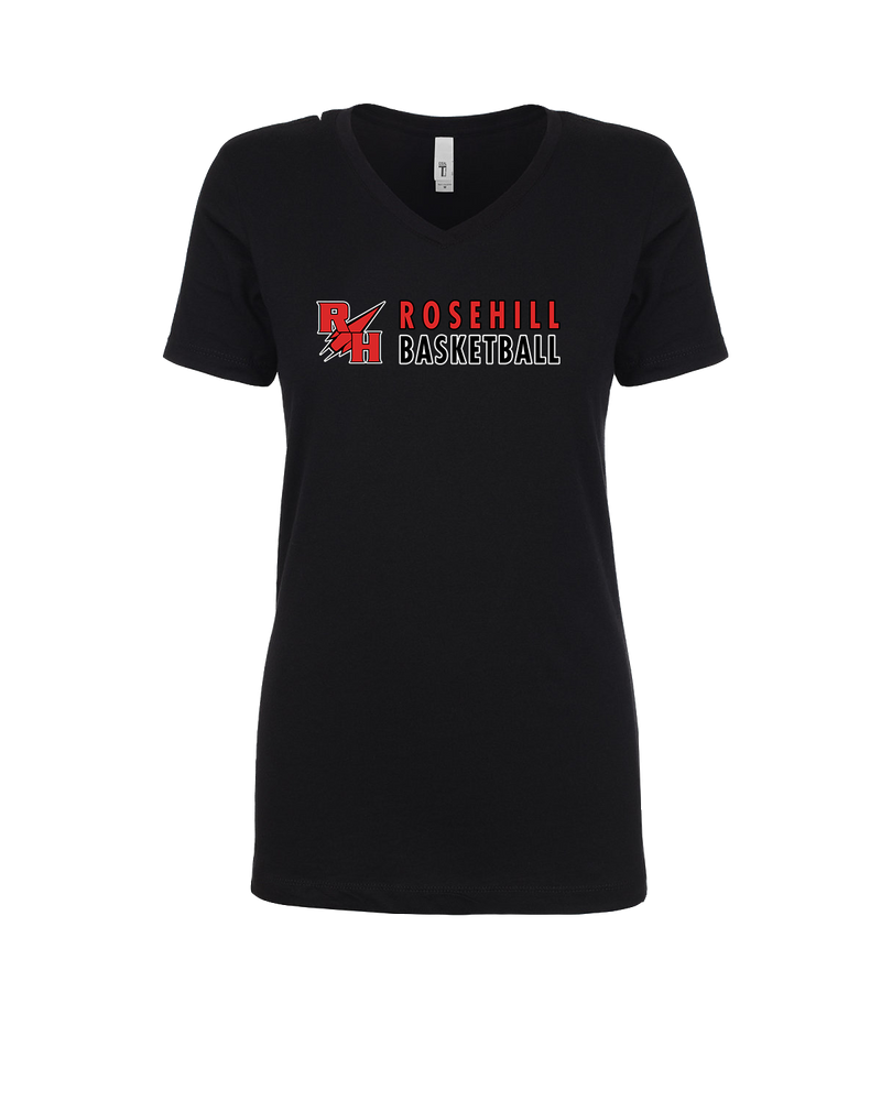 Rose Hill HS Basketball Basic - Womens V-Neck