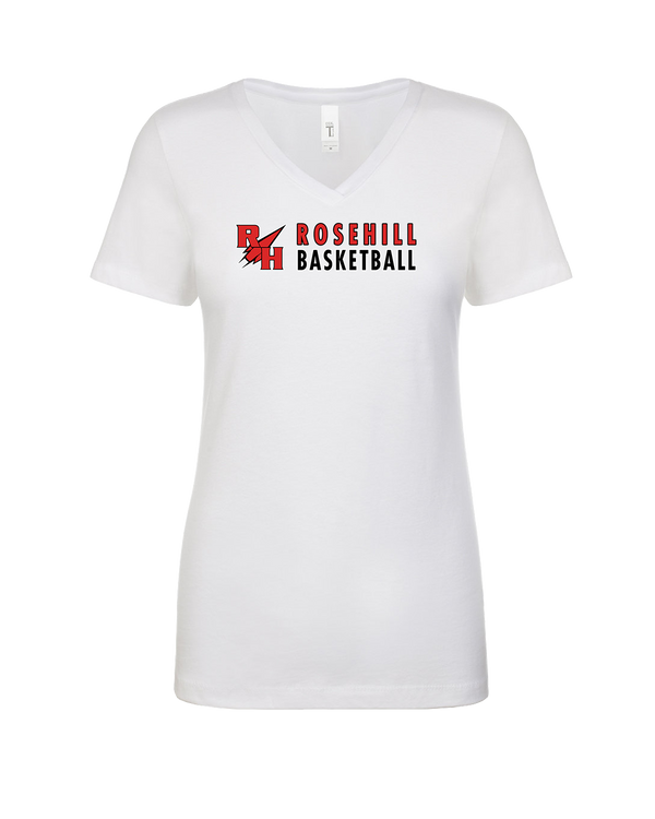 Rose Hill HS Basketball Basic - Womens V-Neck