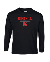 Rose Hill HS Basketball Block - Mens Cotton Long Sleeve