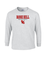 Rose Hill HS Basketball Block - Mens Cotton Long Sleeve