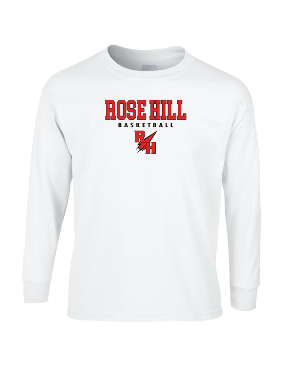 Rose Hill HS Basketball Block - Mens Cotton Long Sleeve