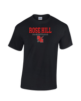 Rose Hill HS Basketball Block - Cotton T-Shirt