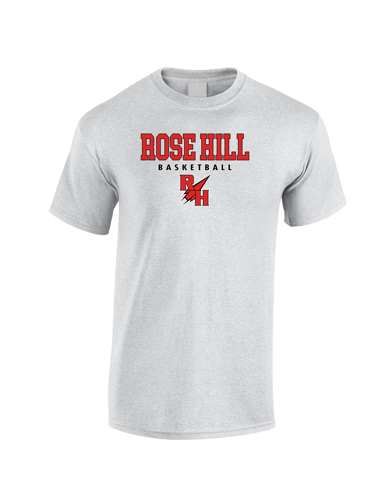 Rose Hill HS Basketball Block - Cotton T-Shirt