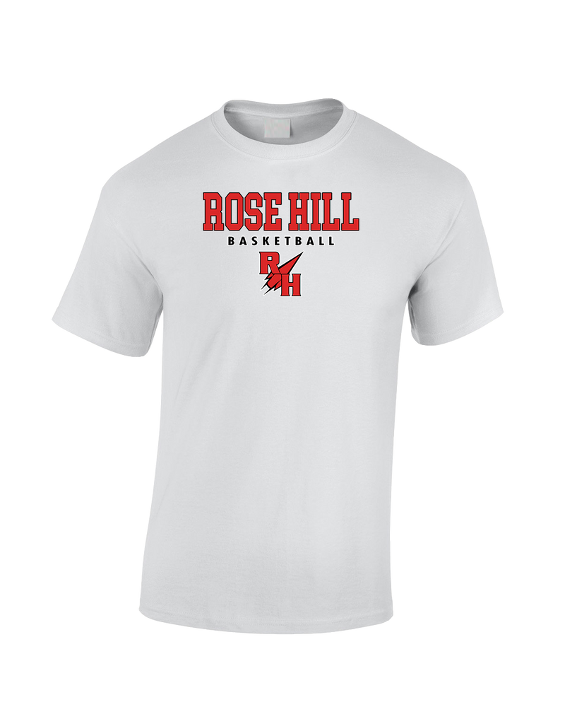 Rose Hill HS Basketball Block - Cotton T-Shirt