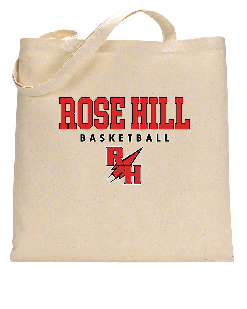 Rose Hill HS Basketball Block - Tote Bag