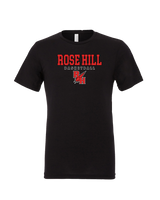 Rose Hill HS Basketball Block - Mens Tri Blend Shirt