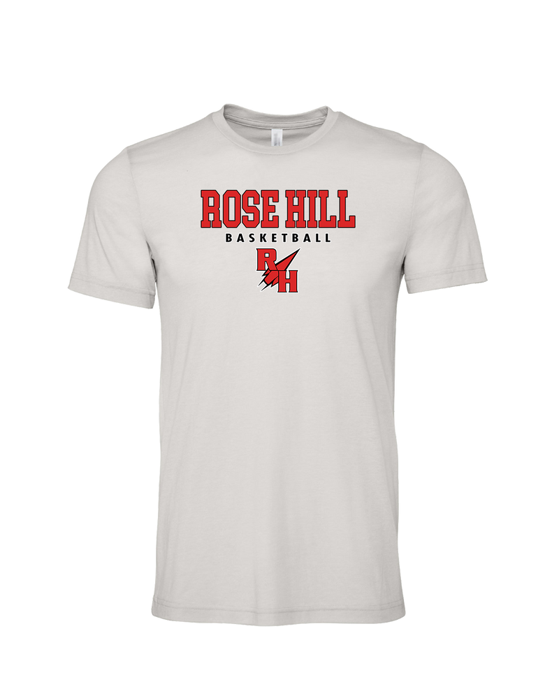 Rose Hill HS Basketball Block - Mens Tri Blend Shirt