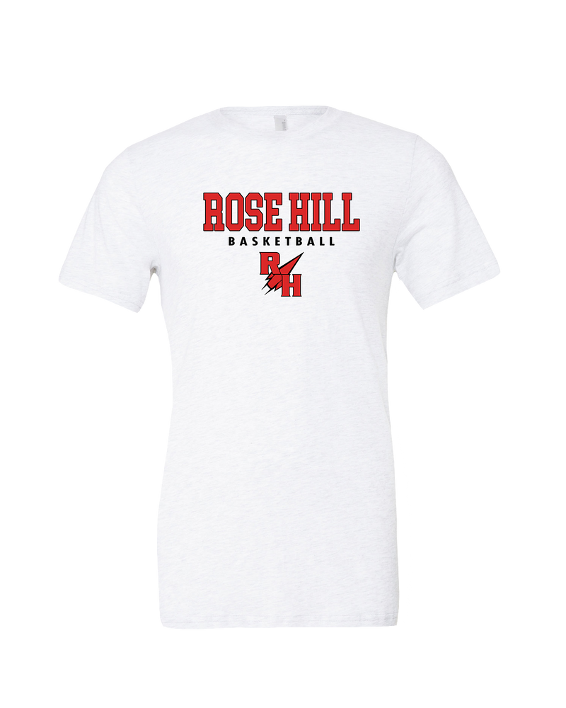 Rose Hill HS Basketball Block - Mens Tri Blend Shirt