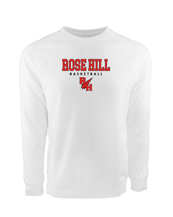 Rose Hill HS Basketball Block - Crewneck Sweatshirt