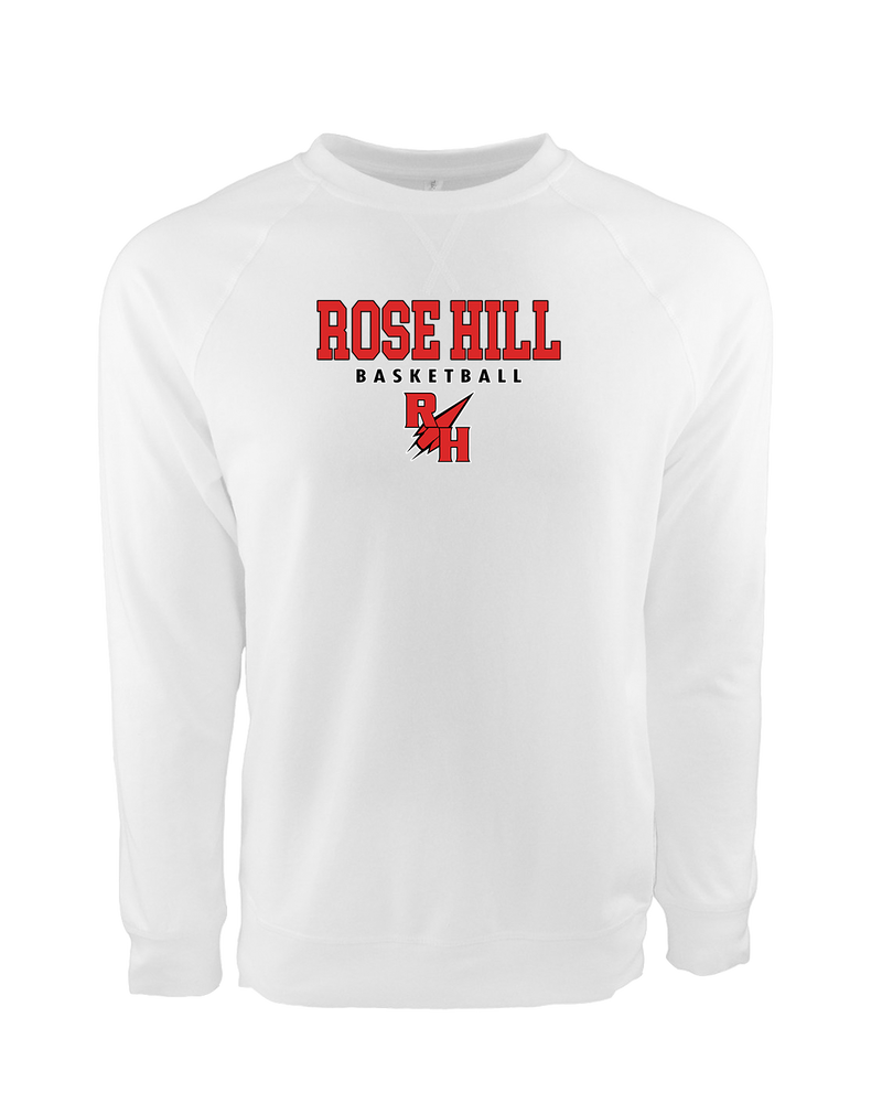 Rose Hill HS Basketball Block - Crewneck Sweatshirt