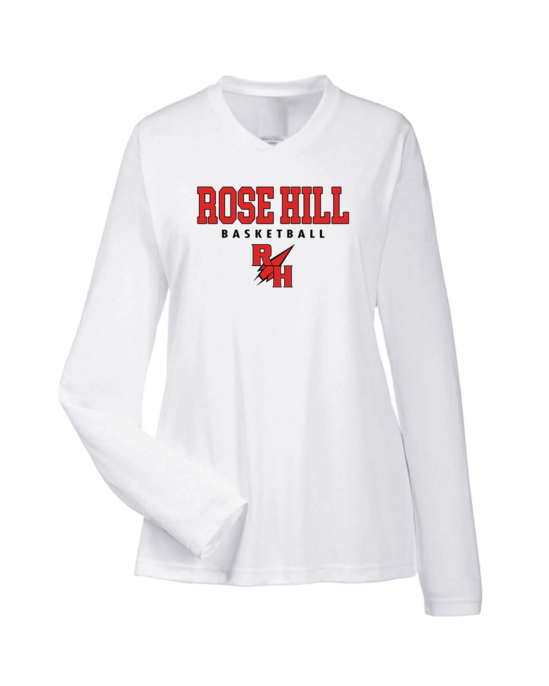 Rose Hill HS Basketball Block - Womens Performance Long Sleeve