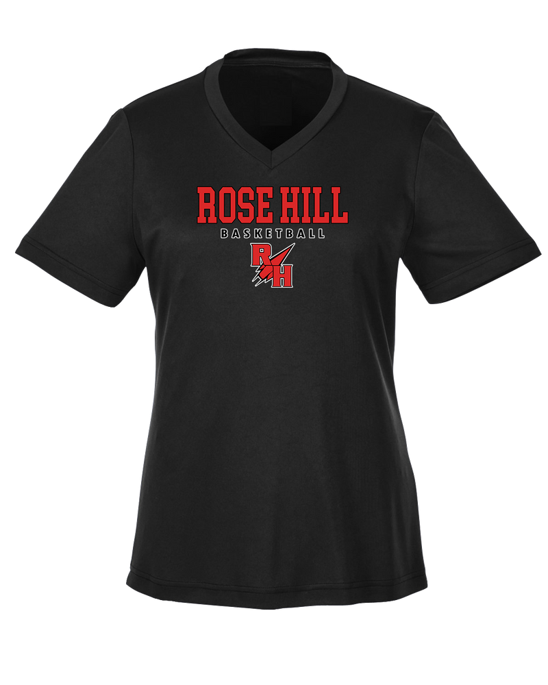 Rose Hill HS Basketball Block - Womens Performance Shirt