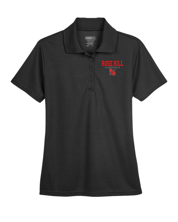 Rose Hill HS Basketball Block - Womens Polo