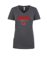 Rose Hill HS Basketball Block - Womens V-Neck