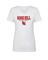 Rose Hill HS Basketball Block - Womens V-Neck