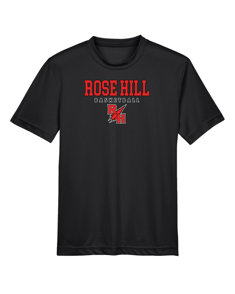 Rose Hill HS Basketball Block - Performance T-Shirt