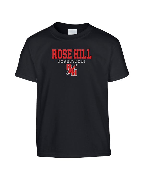 Rose Hill HS Basketball Block - Youth T-Shirt