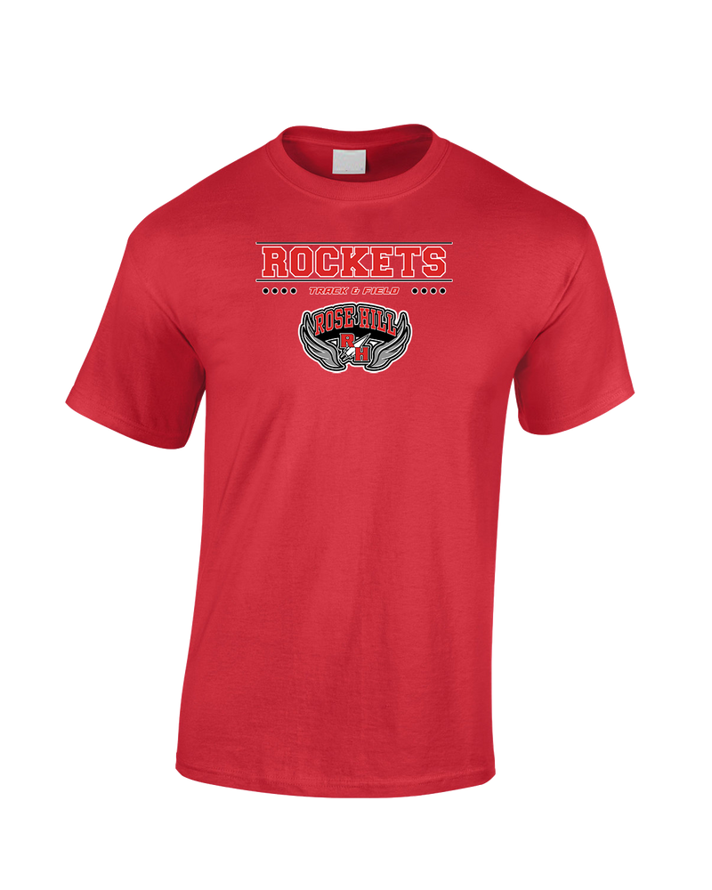 Rose Hill HS Track and Field Border - Cotton T-Shirt