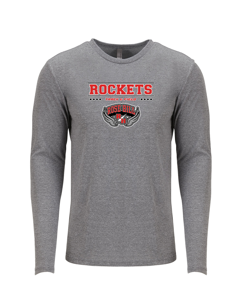 Rose Hill HS Track and Field Border - Tri Blend Long Sleeve