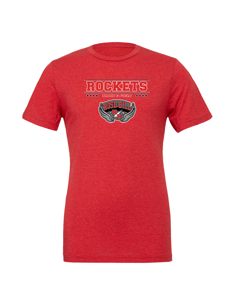 Rose Hill HS Track and Field Border - Mens Tri Blend Shirt