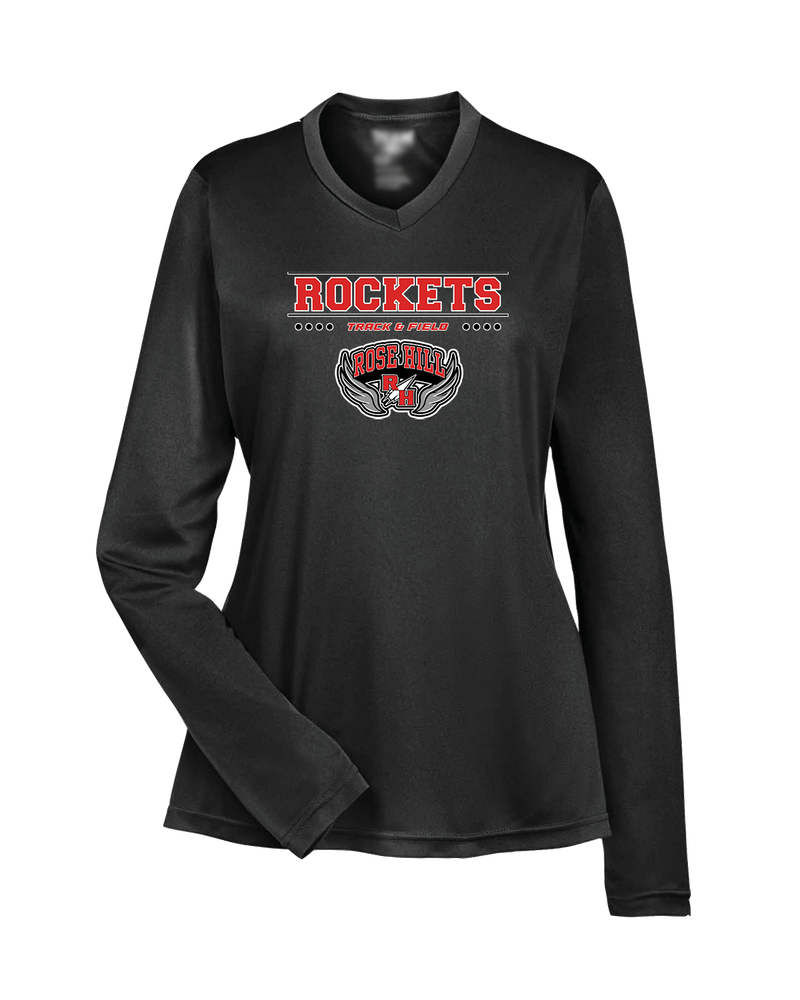 Rose Hill HS Track and Field Border - Womens Performance Long Sleeve