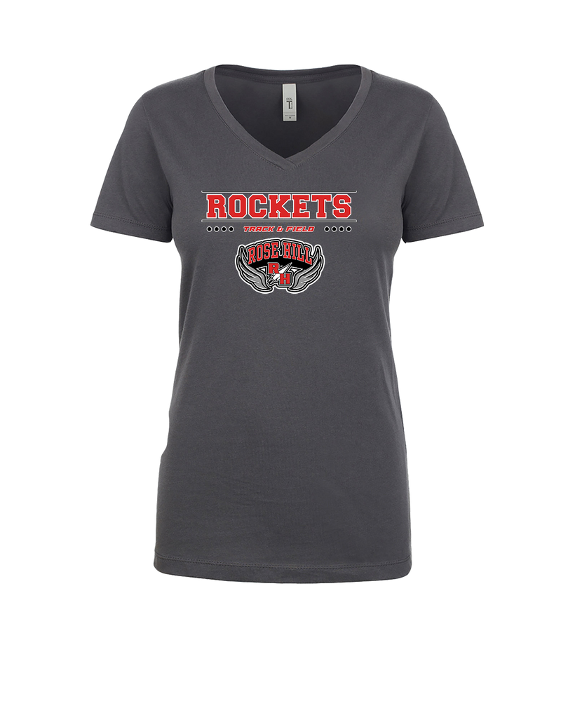 Rose Hill HS Track and Field Border - Womens V-Neck