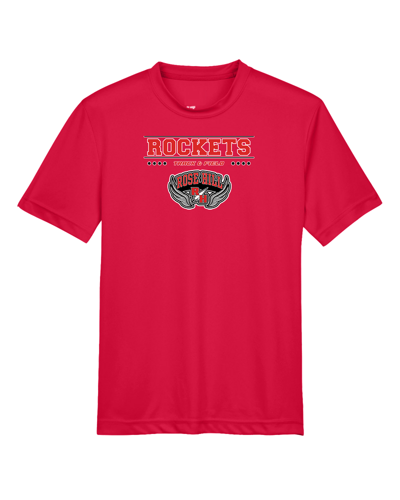 Rose Hill HS Track and Field Border - Youth Performance T-Shirt