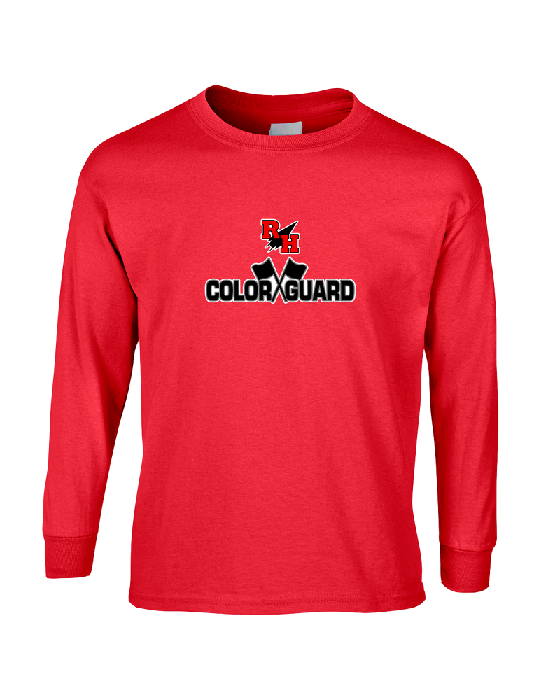 Rose Hill HS Color Guard Logo - Mens Basic Cotton Long Sleeve