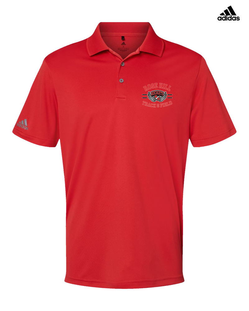 Rose Hill HS Track and Field Curve - Adidas Men's Performance Polo