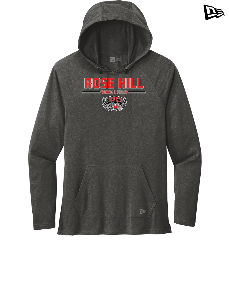 Rose Hill HS Track and Field Curve - New Era Tri Blend Hoodie