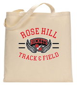 Rose Hill HS Track and Field Curve - Tote Bag