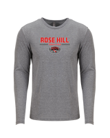 Rose Hill HS Track and Field Curve - Tri Blend Long Sleeve