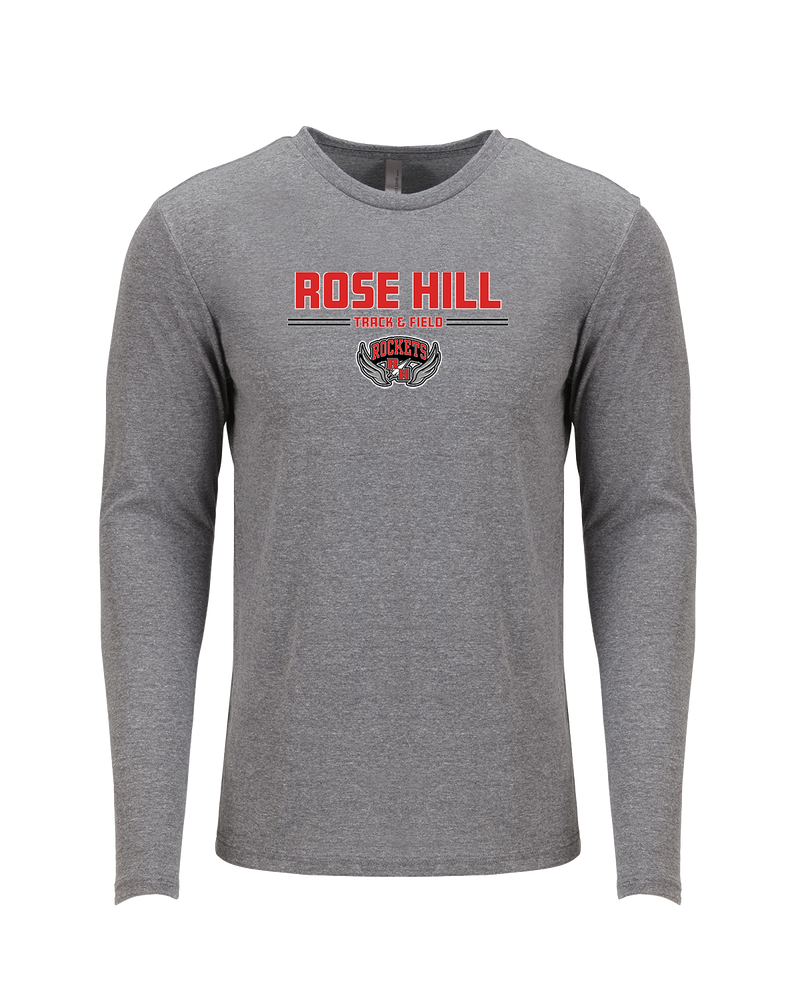 Rose Hill HS Track and Field Curve - Tri Blend Long Sleeve