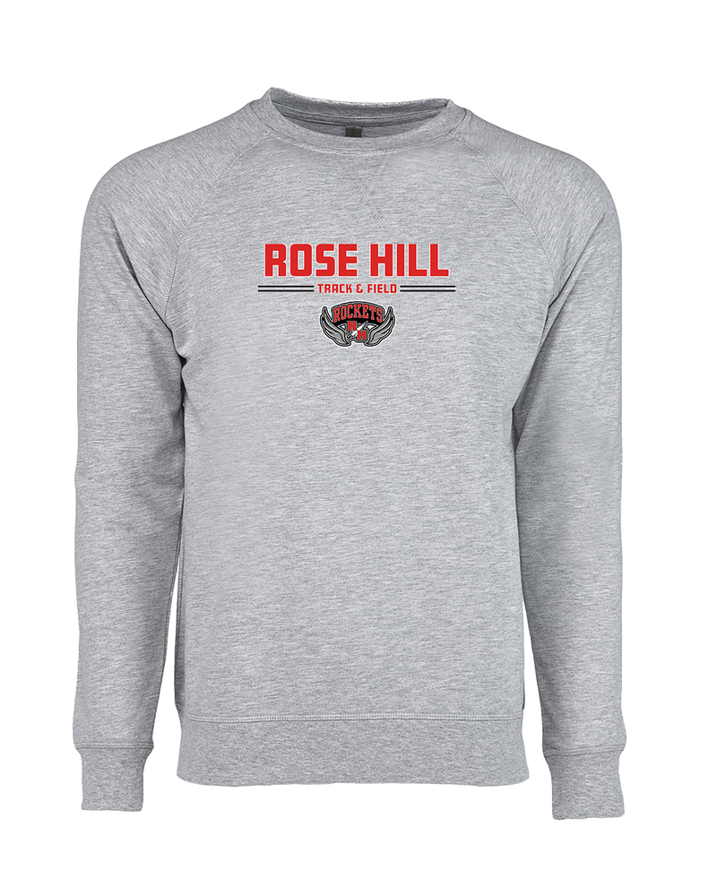 Rose Hill HS Track and Field Curve - Crewneck Sweatshirt