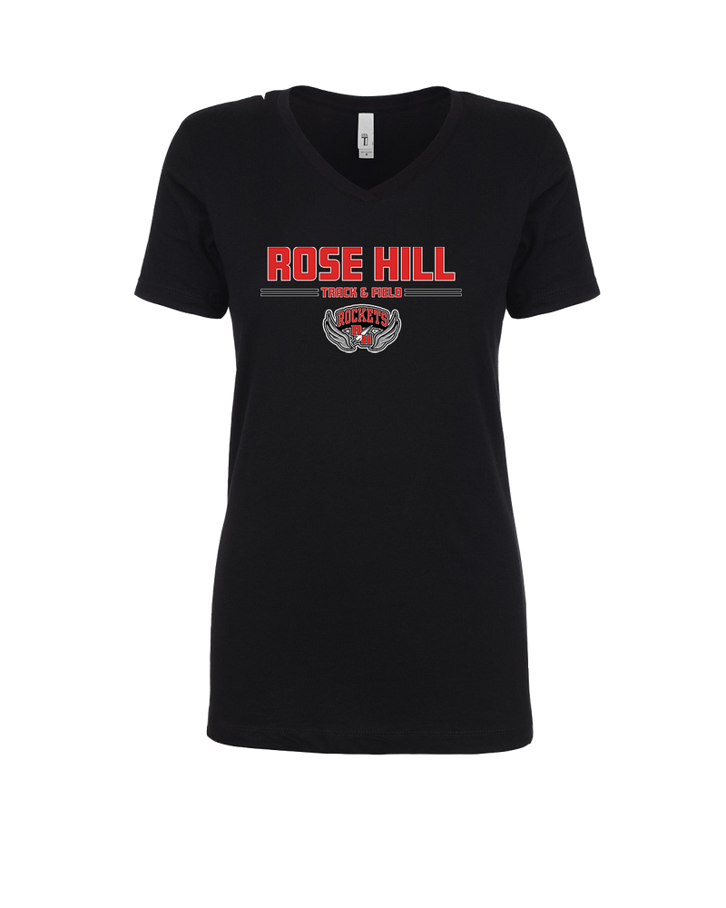 Rose Hill HS Track and Field Curve - Womens V-Neck