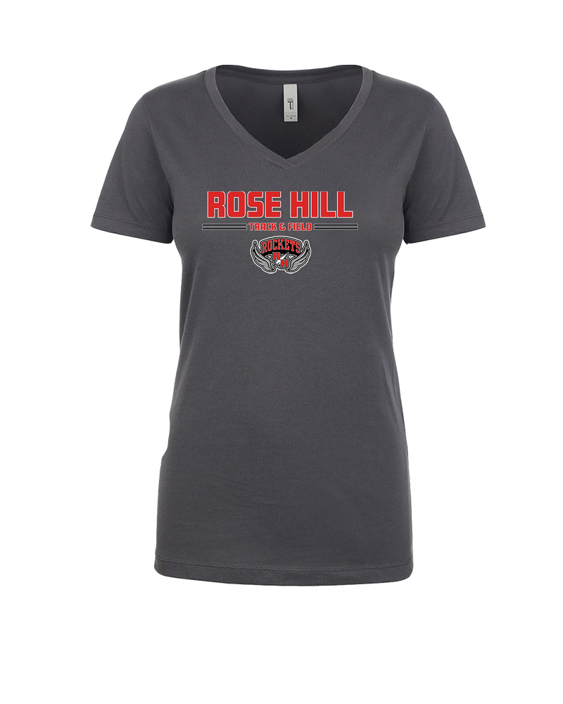 Rose Hill HS Track and Field Curve - Womens V-Neck