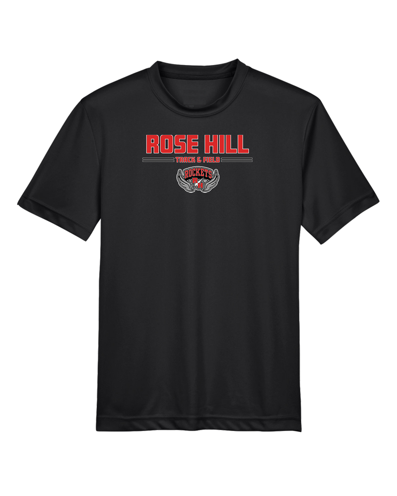 Rose Hill HS Track and Field Curve - Youth Performance T-Shirt